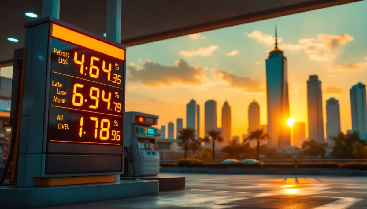 Fuel station price display board