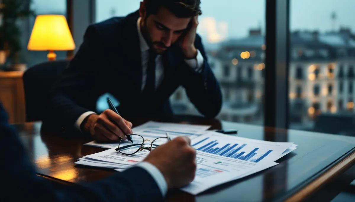 European professional reviewing cross-border financial compliance documents before a UK regulatory deadline