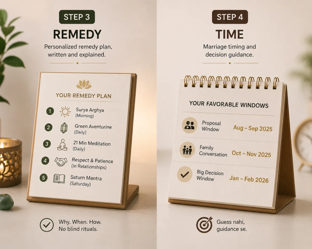 Steps 3–4 — Remedy and Time