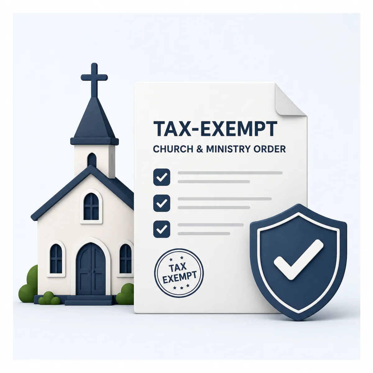 Tax-Exempt for church graphic