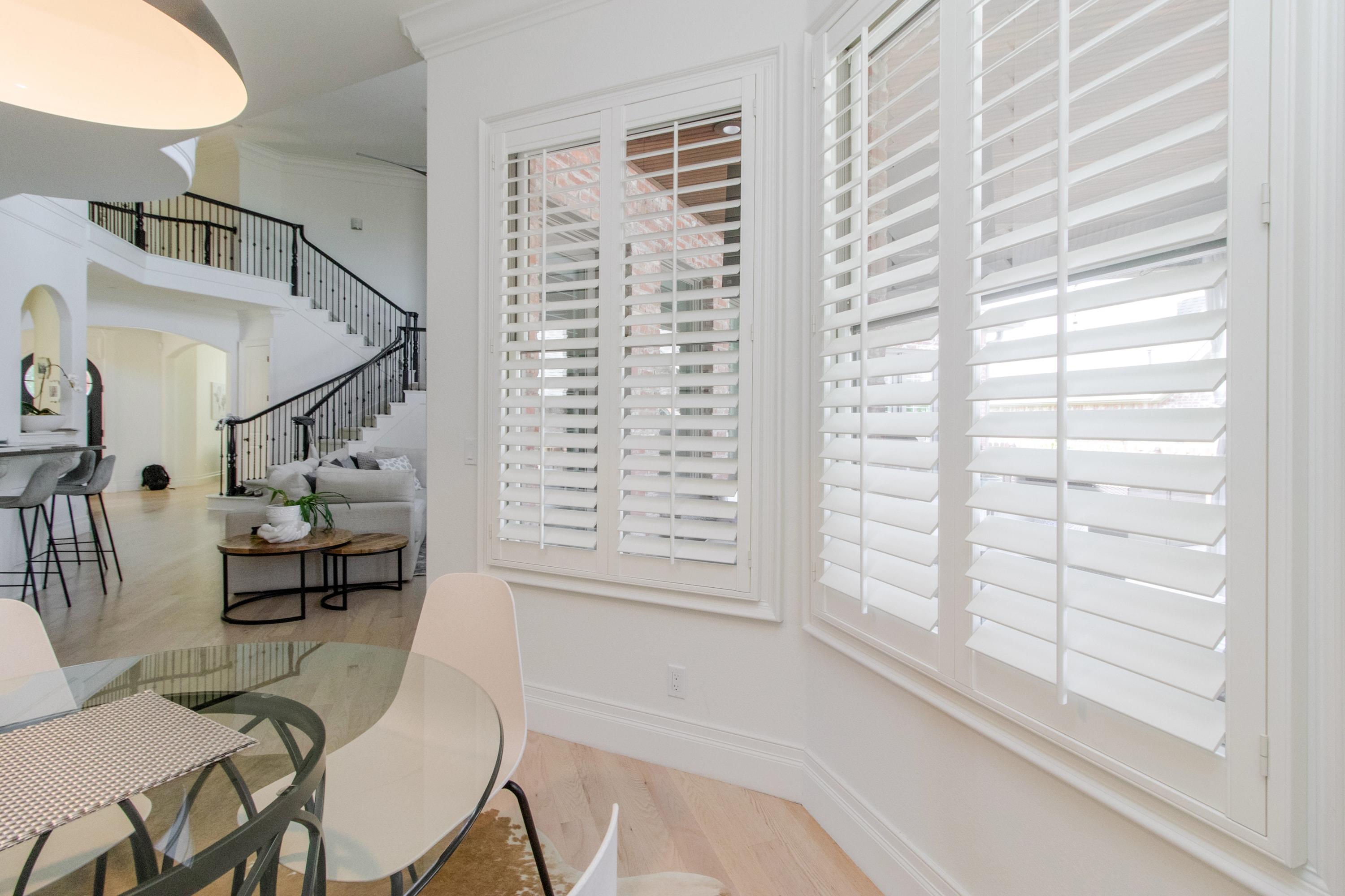 Custom plantation shutters - classic clean lines always.