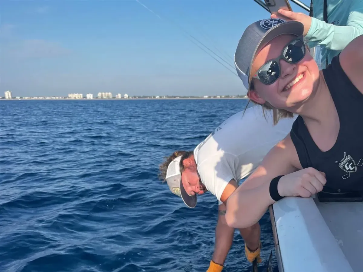 Mahi mahi and sailfish caught on a deep sea charter in Pompano Beach.