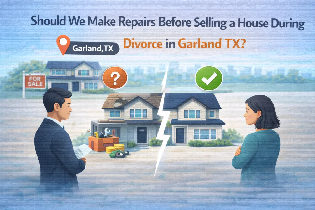 Should We Make Repairs Before Selling a House During Divorce in Garland TX?