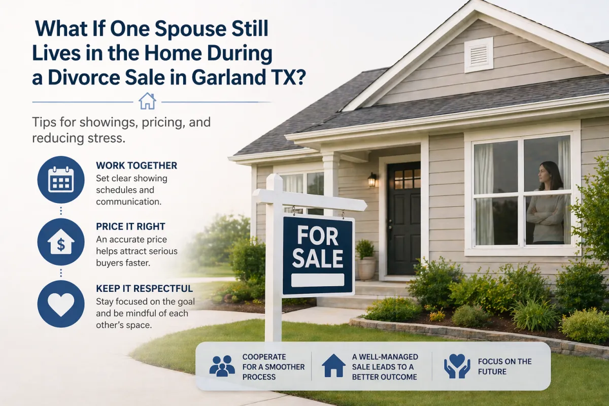What If One Spouse Still Lives in the Home During a Divorce Sale in Garland TX
