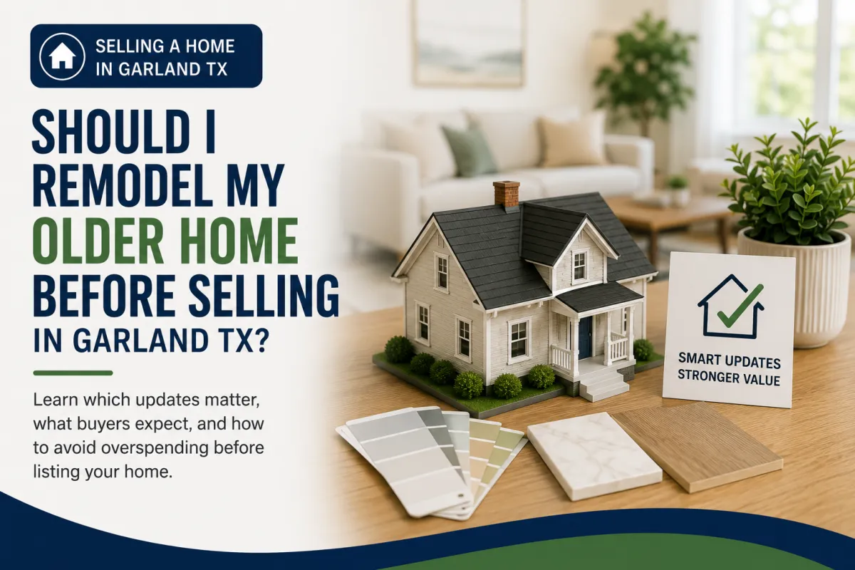 Should I Remodel My Older Home Before Selling in Garland TX?