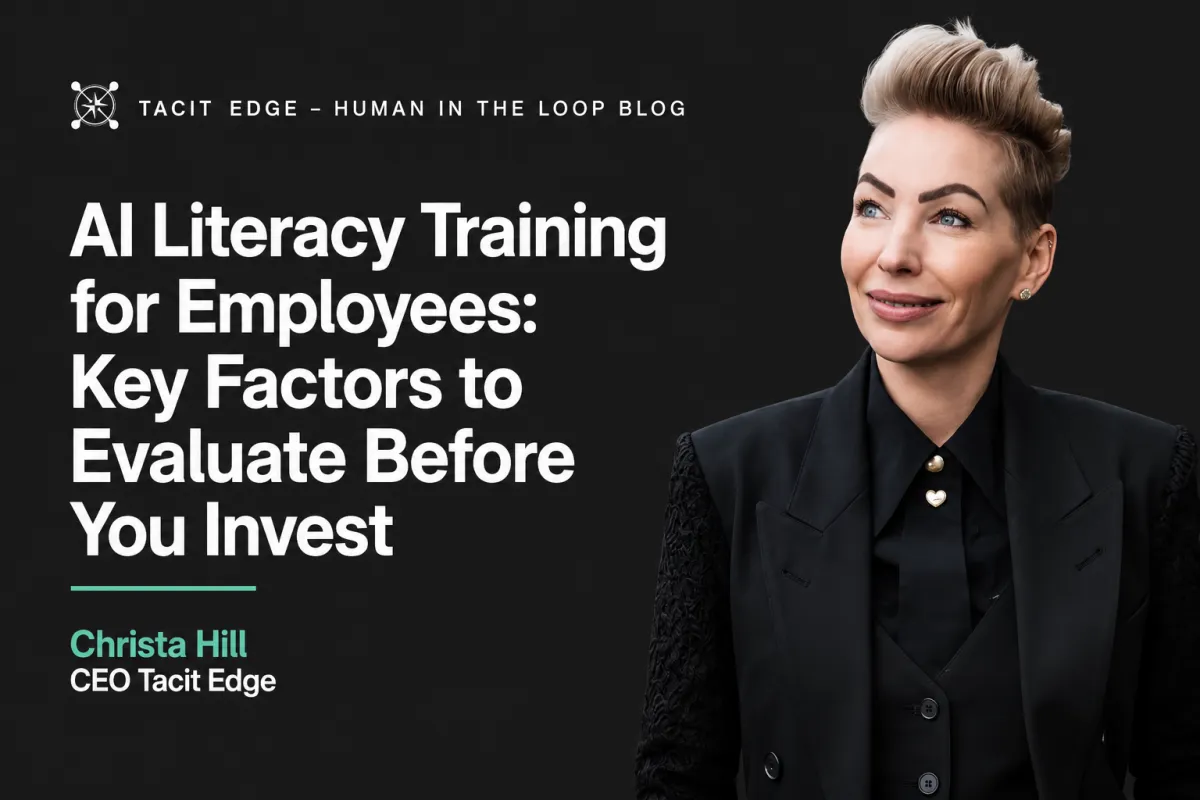 AI Literacy Training for Employees: Key Factors to Evaluate Before You Invest