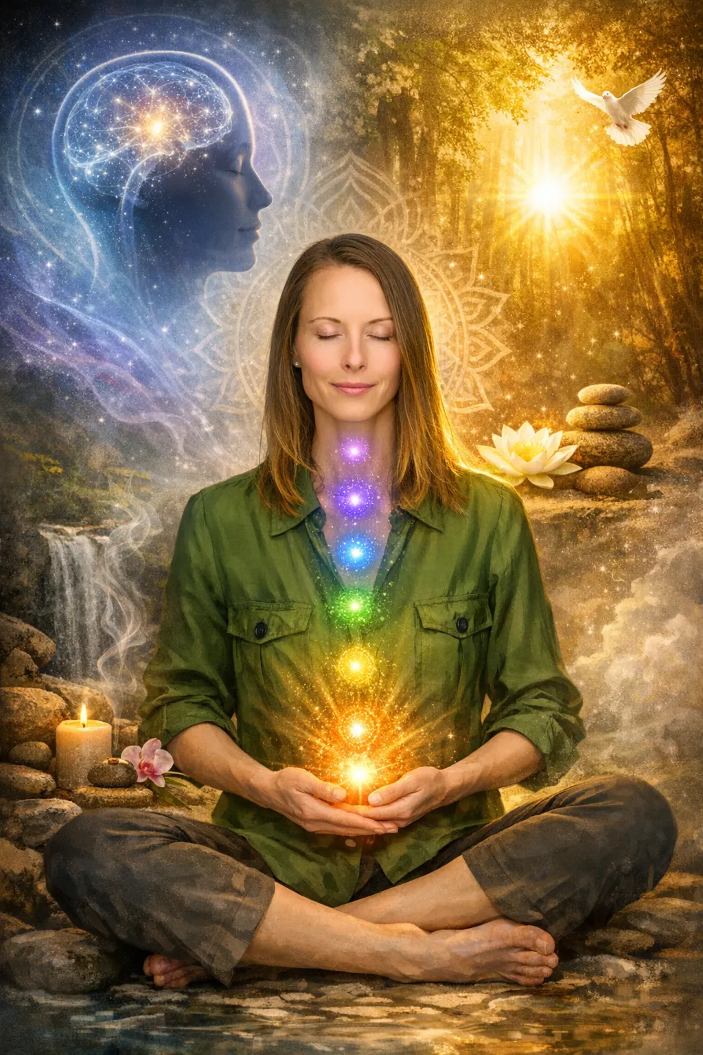 faye morrison, a woman, meditating, coaching, and channeling