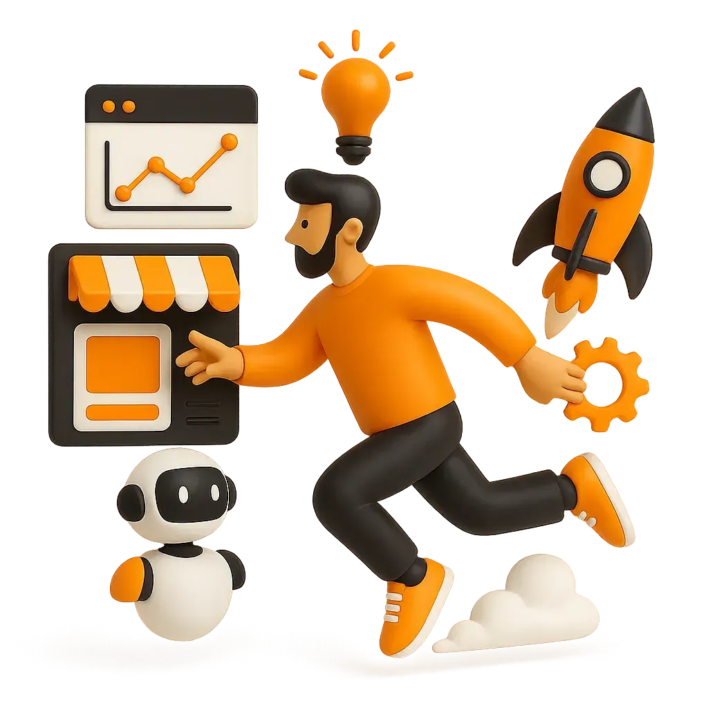 Visionary graphic representing the future of AI customer experience