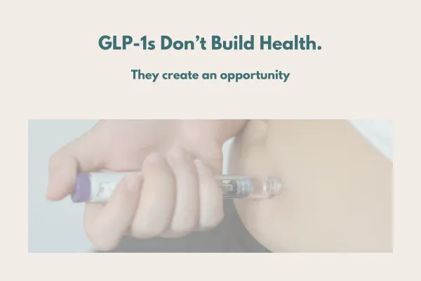 A woman in perimenopause injecting herself with GLP-1s for weight loss