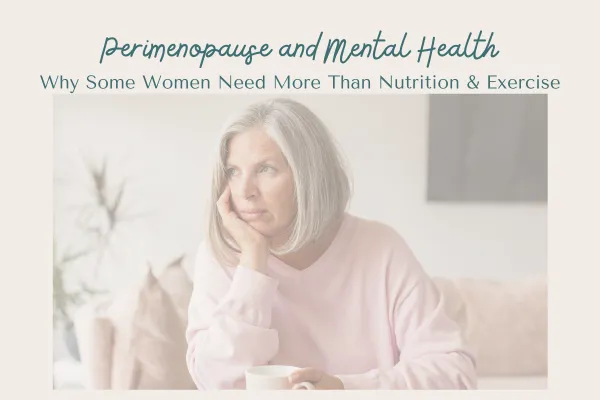 A tired woman suffering from mental health issues during perimenopause