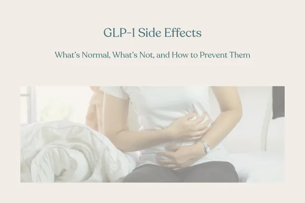 A woman dealing with unpleasant side effects of GLP-1s