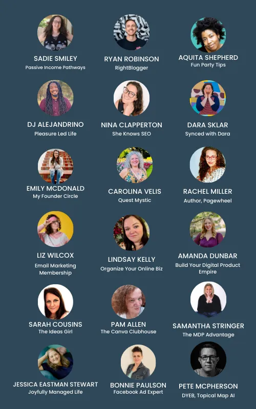Sadie Smiley, Ryan Robinson, Pete McPherson, DJ Alejandrino, Nina Clapperton, Dara Sklar, Samantha Stringer, Carolina Velis, Rachel Miller, Liz Wilcox, Lindsay Kely, Amanda Dunbar