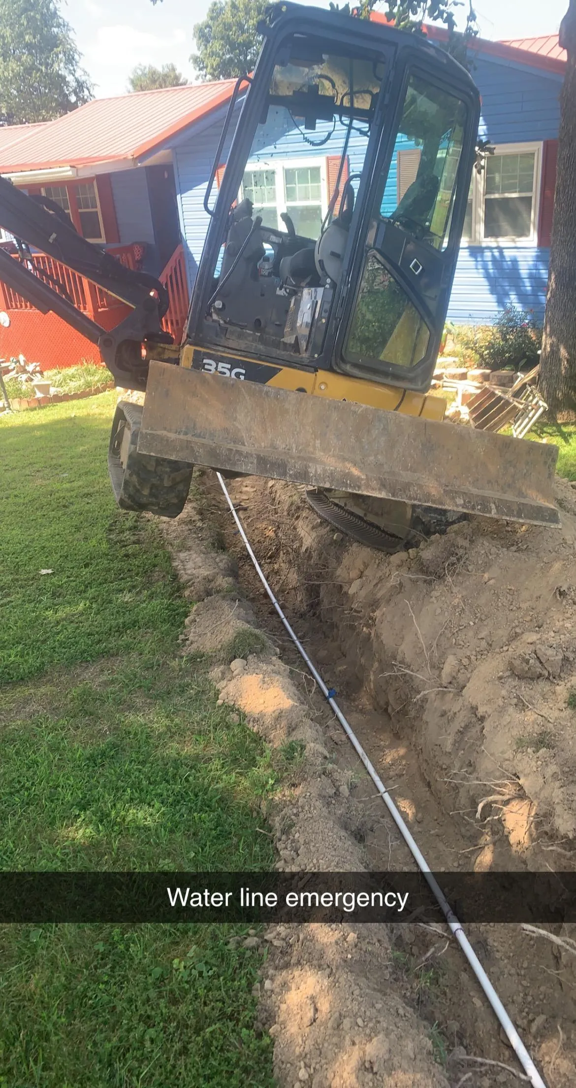 site preparation in progress on uneven terrain