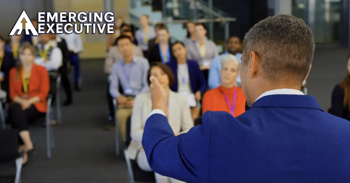Emerging Executive Seminar Banner, stock photo portrait