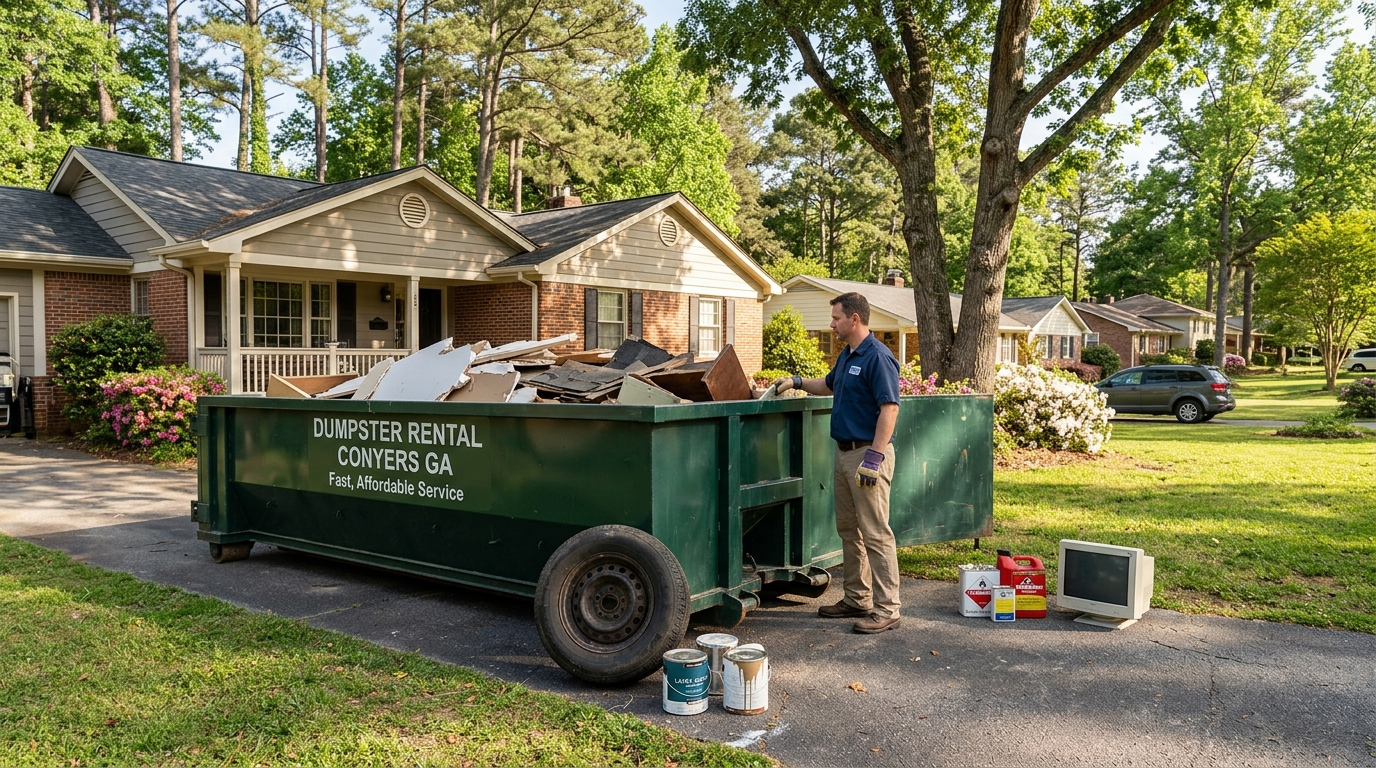 What Items Are Prohibited in Georgia Dumpster Rentals? | Conyers Guide