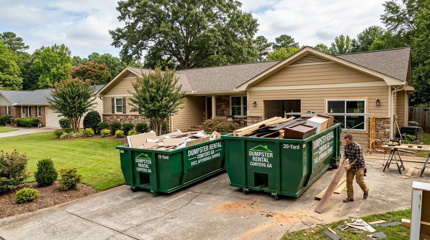 15 Yard vs 20 Yard Dumpster Rental for Home Renovation