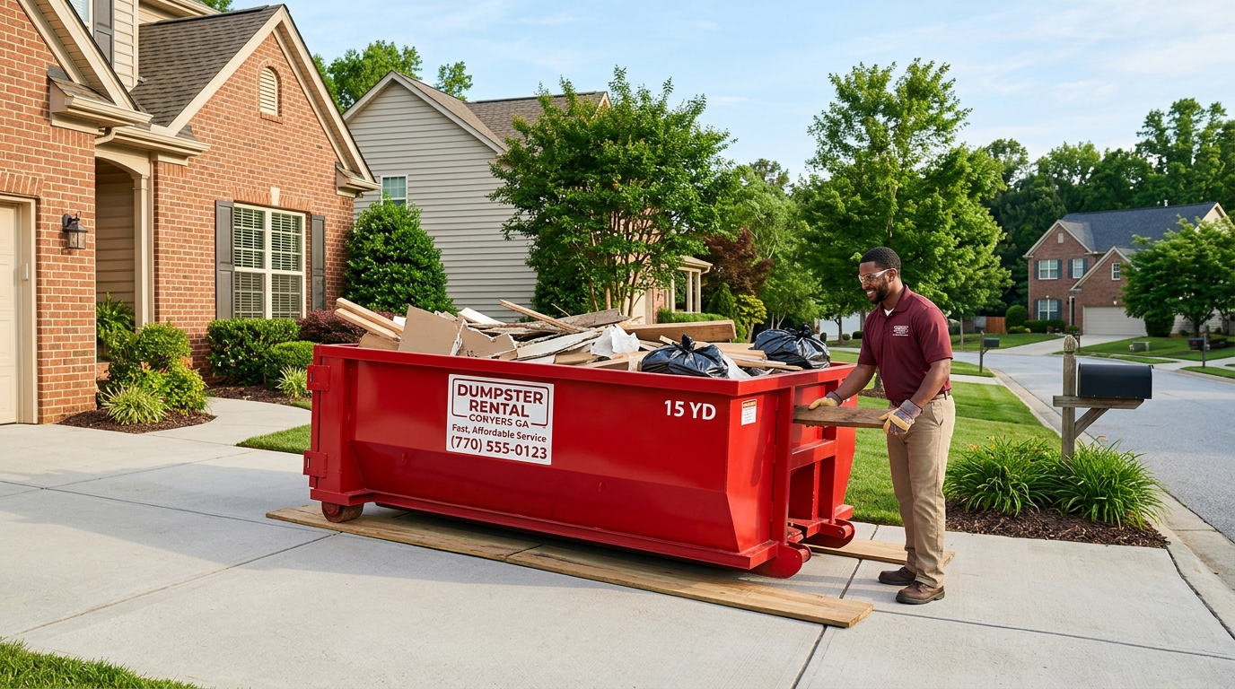 Driveway Safe Dumpster Rental Services Conyers | Protect Your Home