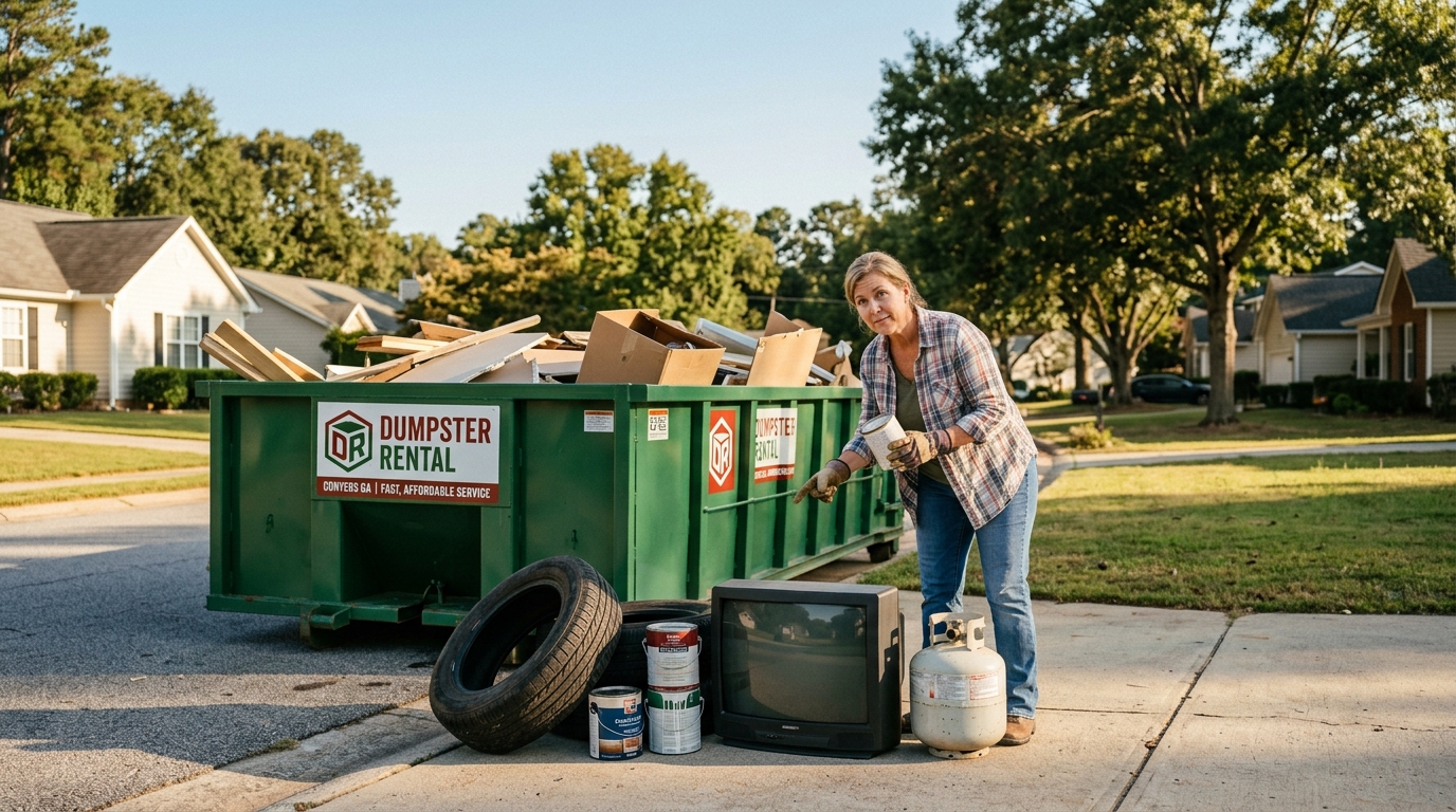Prohibited Items for Dumpster Rentals in Georgia: Local Guide