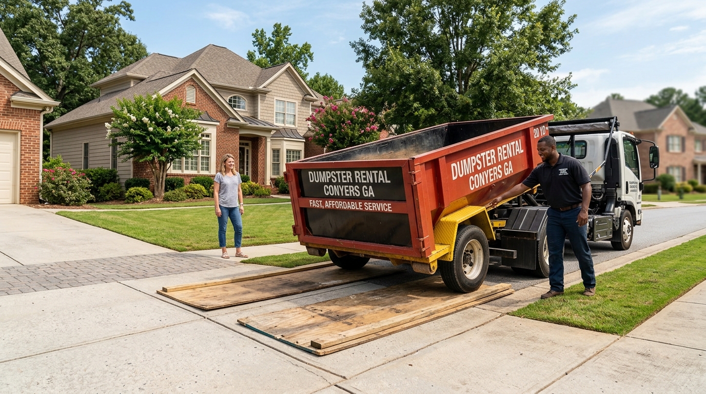 Prevent Driveway Damage During Dumpster Delivery | Conyers GA