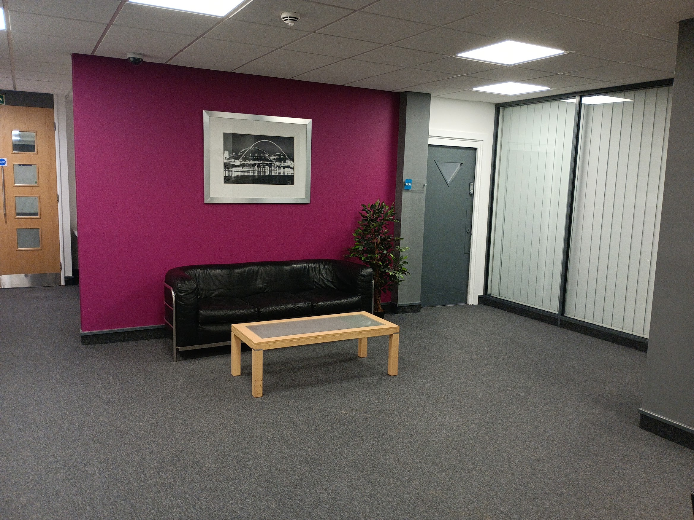Client waiting area at Newcastle Hypnotherapy, Dobson House, Gosforth, Newcastle upon Tyne