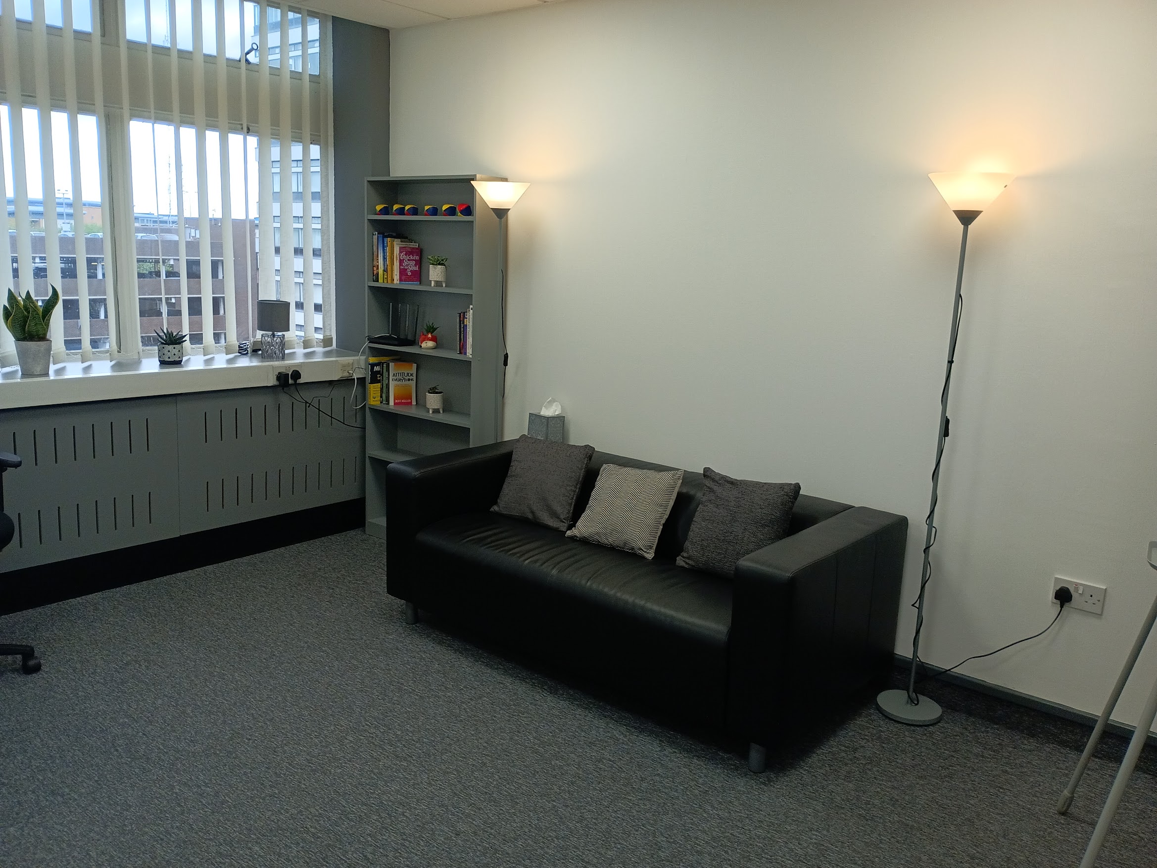 Hypnotherapy clinic room at Newcastle Hypnotherapy, Dobson House, Gosforth, Newcastle upon Tyne