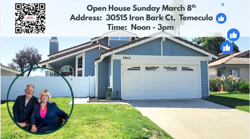 Location, Low HOA, & Lucrative Returns: Temecula Open House Opportunity! March 8th 2026