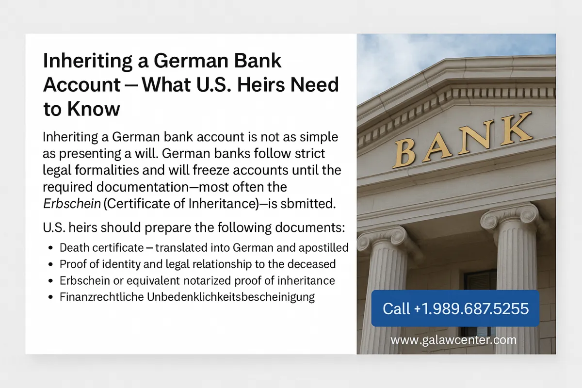 Inherit a Bank Account in Germany
