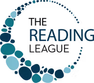 The Reading League logo featuring the organization name surrounded by a circular design of blue dots.