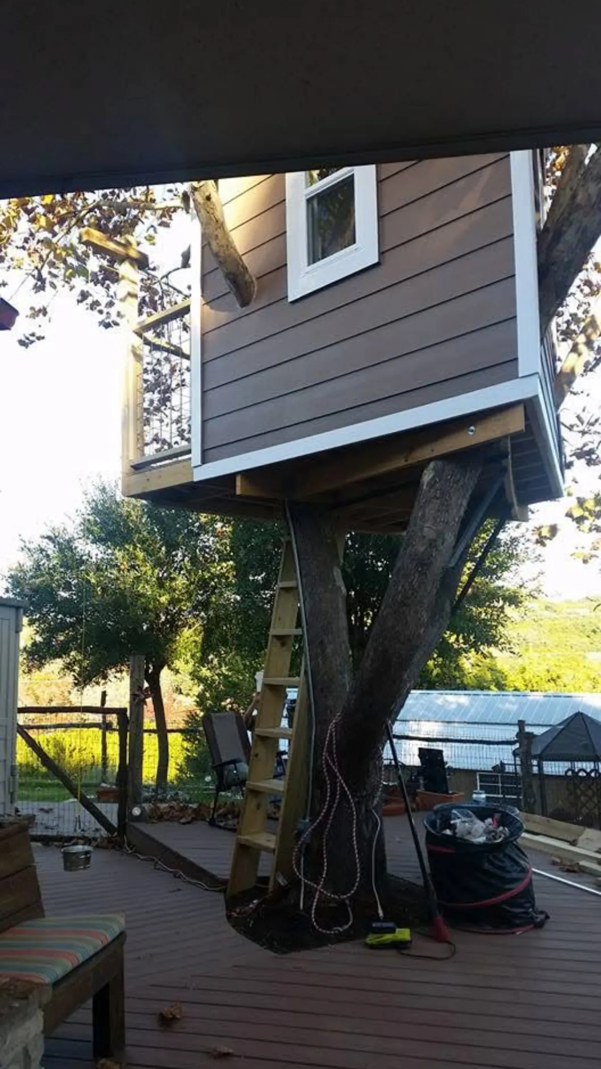 Covered outdoor kitchen