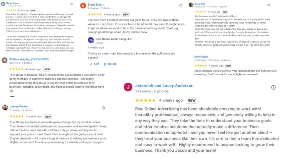 Reviews from successful Land Clearing Growth Clients