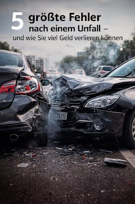 Unfall gehabt? Diese 5 Fehler kosten Geschädigte oft viel Geld