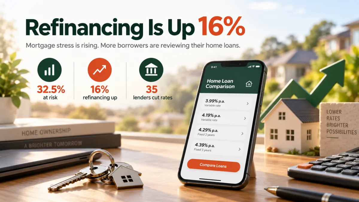 Mortgage Refinancing Australia: Activity Jumps 16% in 2026