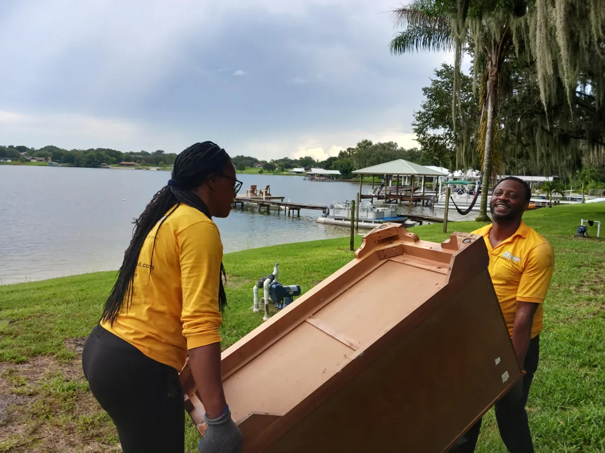 residential furniture donation hauling items away