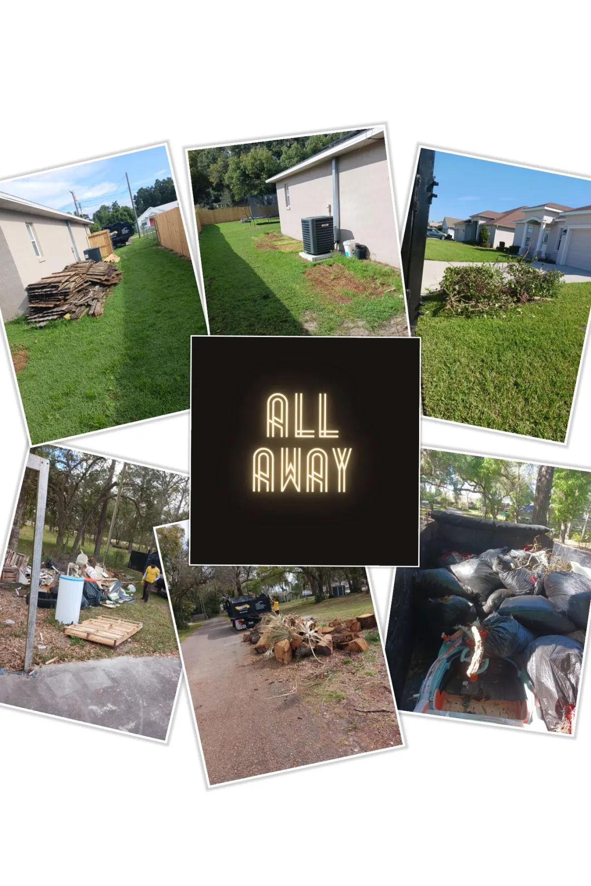 yard waste and mixed yard waste bushes and limbs