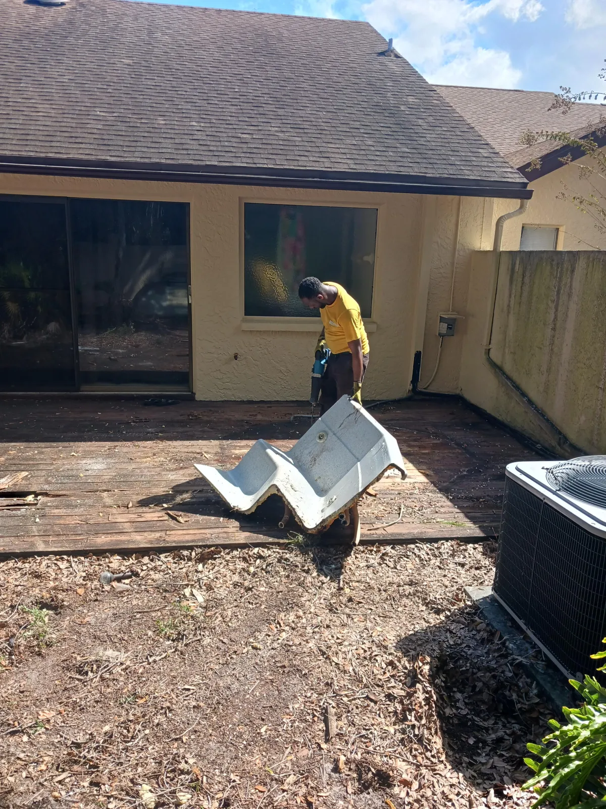 cut up hot tub