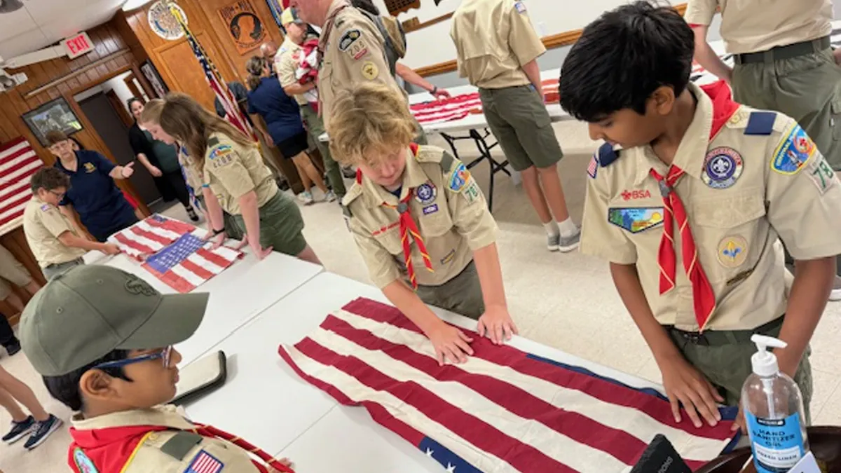 Scout-led American flag retirement ceremony in Longwood and Oviedo with Erik Swenk