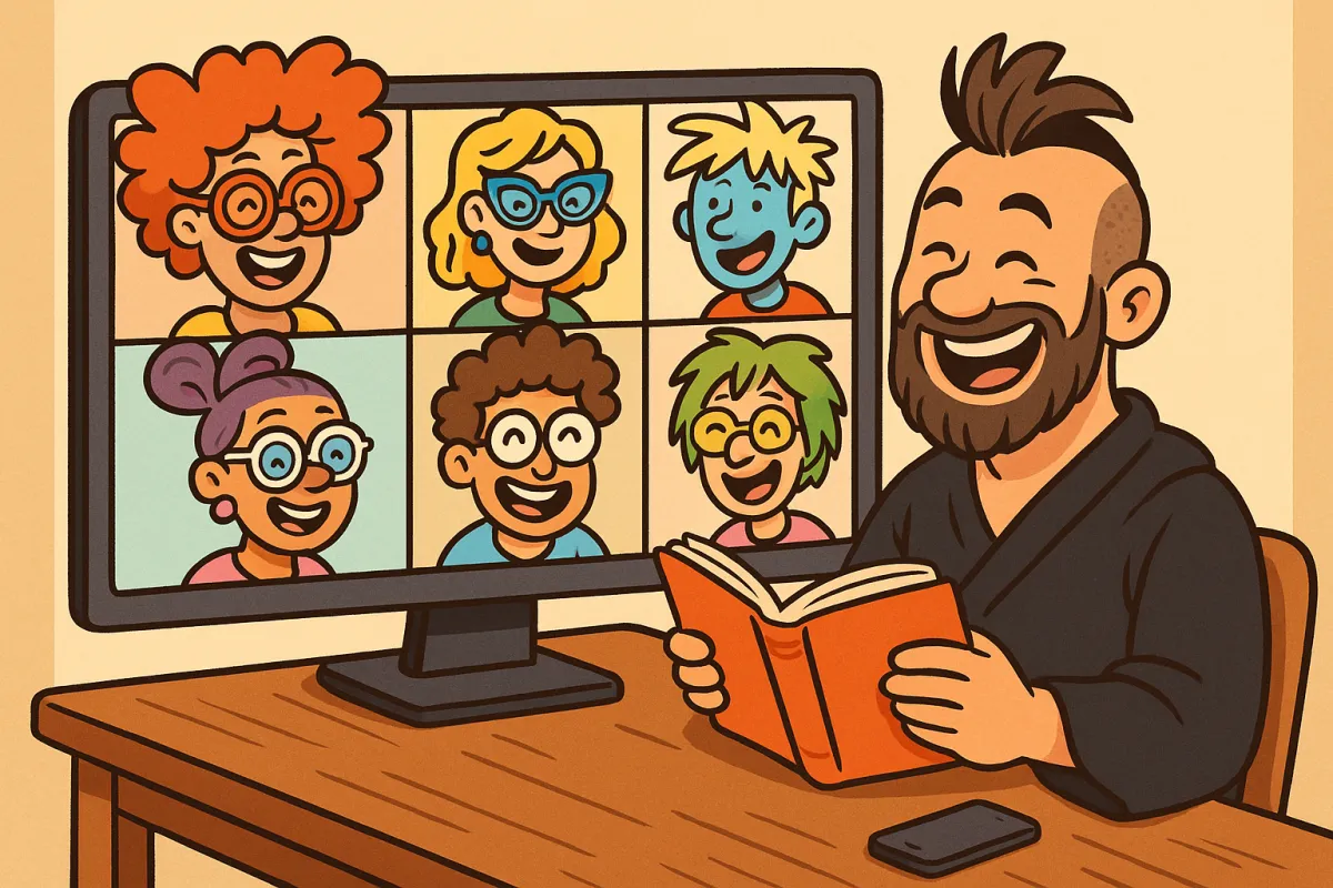 a black and white photo of people in a library