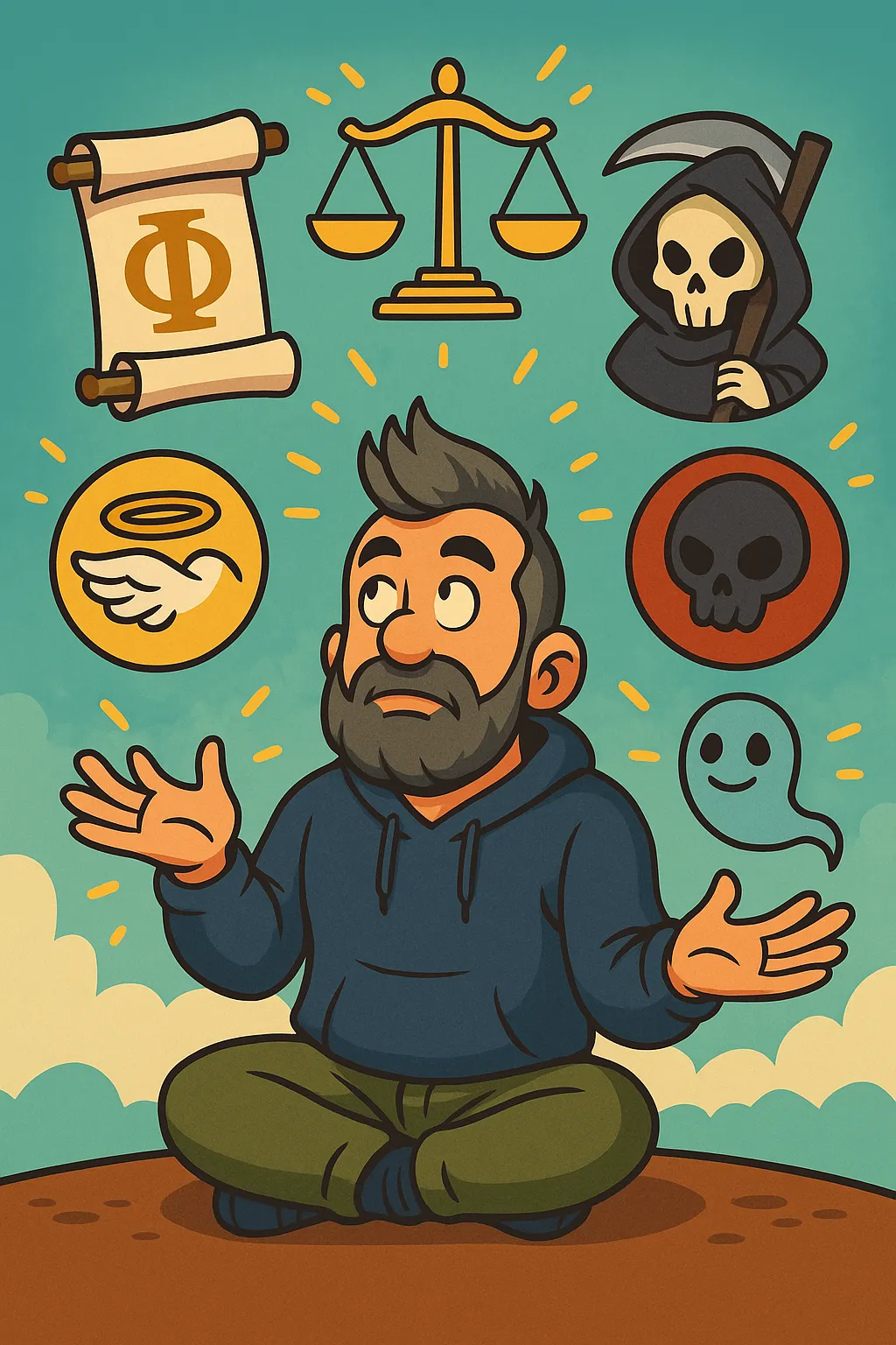 a table topped with books and a telephone