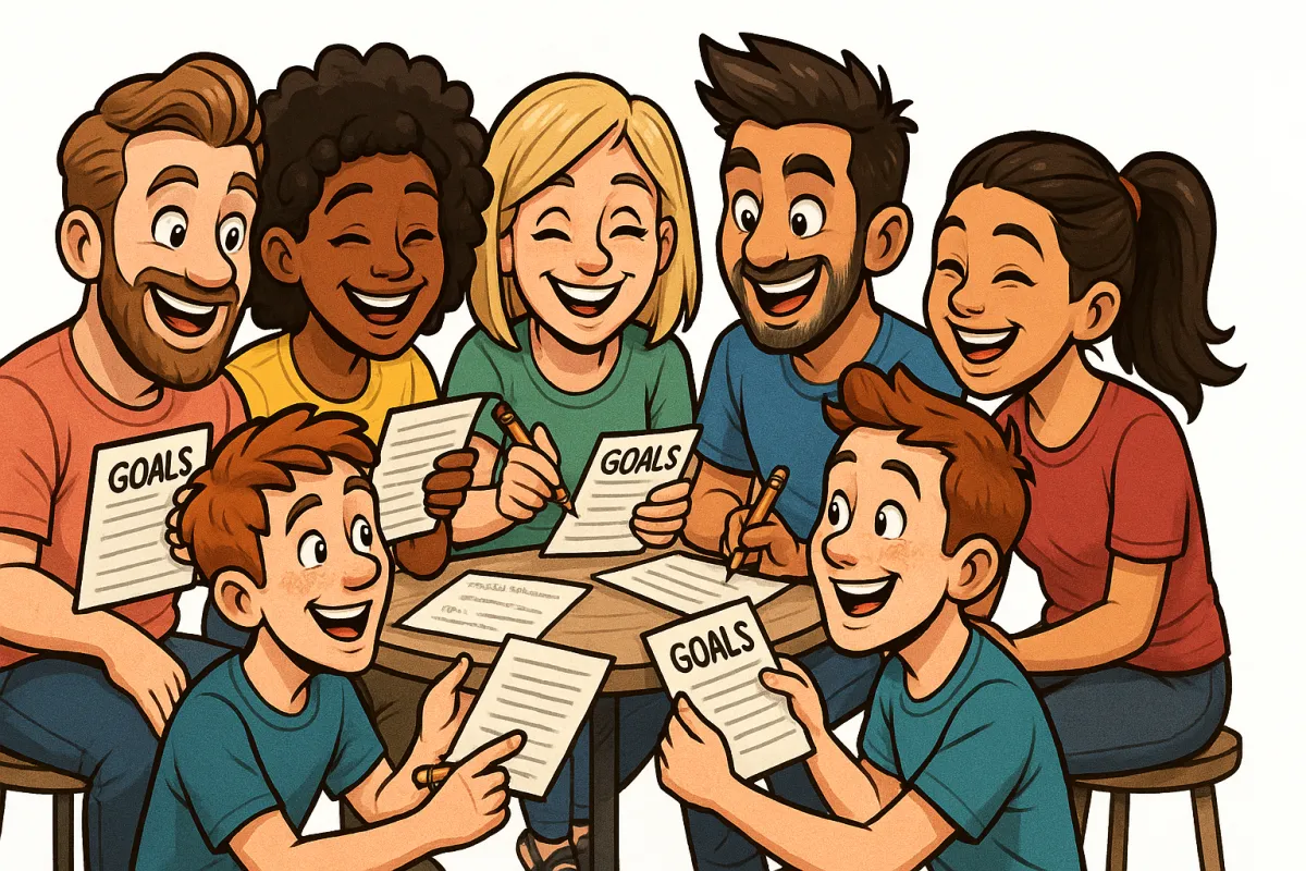 white concrete staircase with green grass and trees in the distance