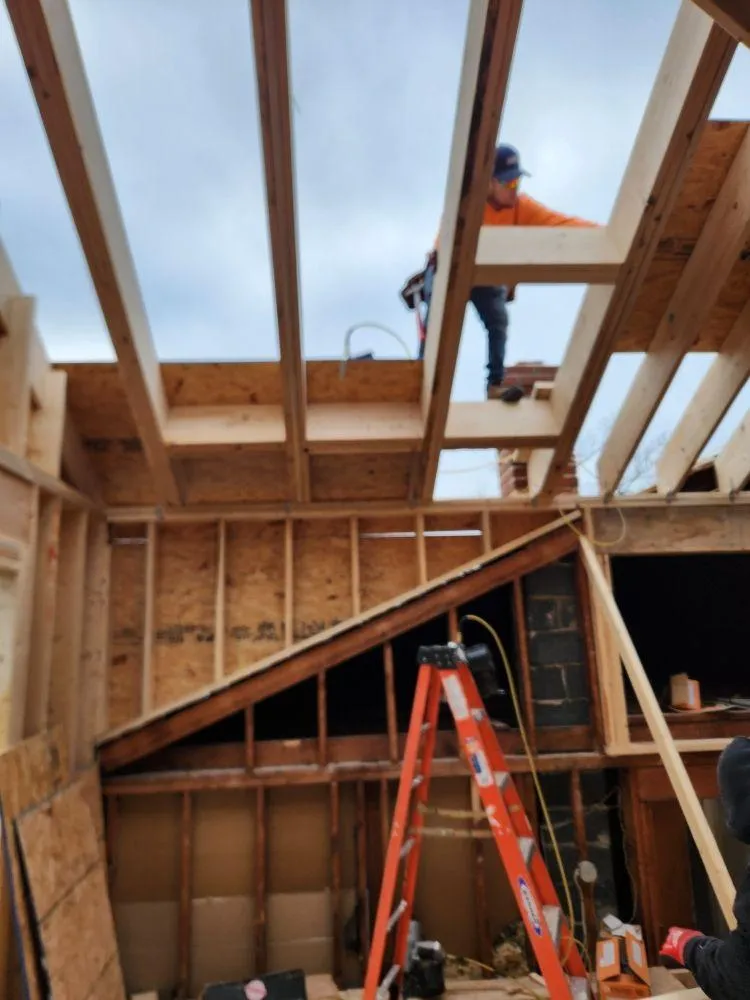 Interior Wall Framing by R Angel Construction in Bucks County, PA