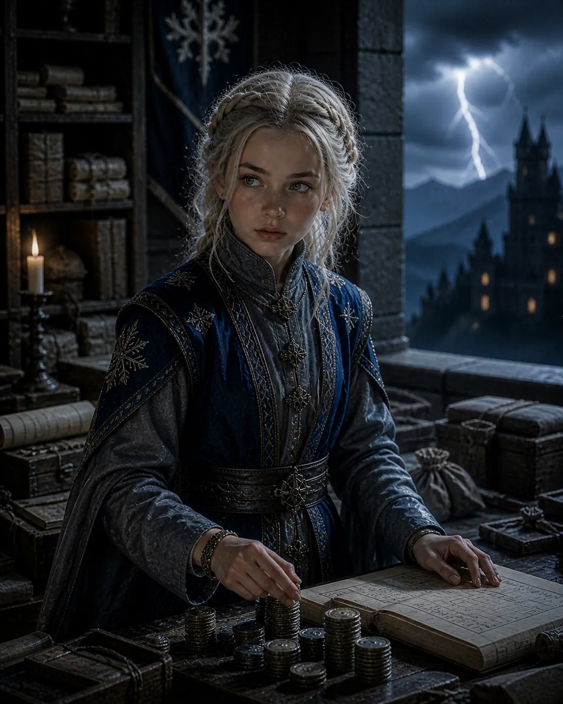 Portrait illustration placeholder for Lady Seralyne Vaelor