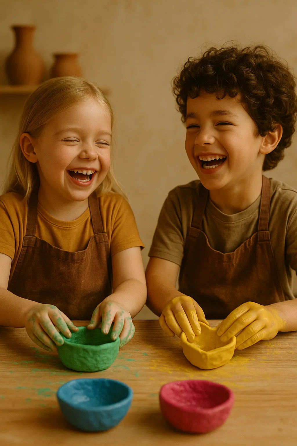 a blue bowl with water in it