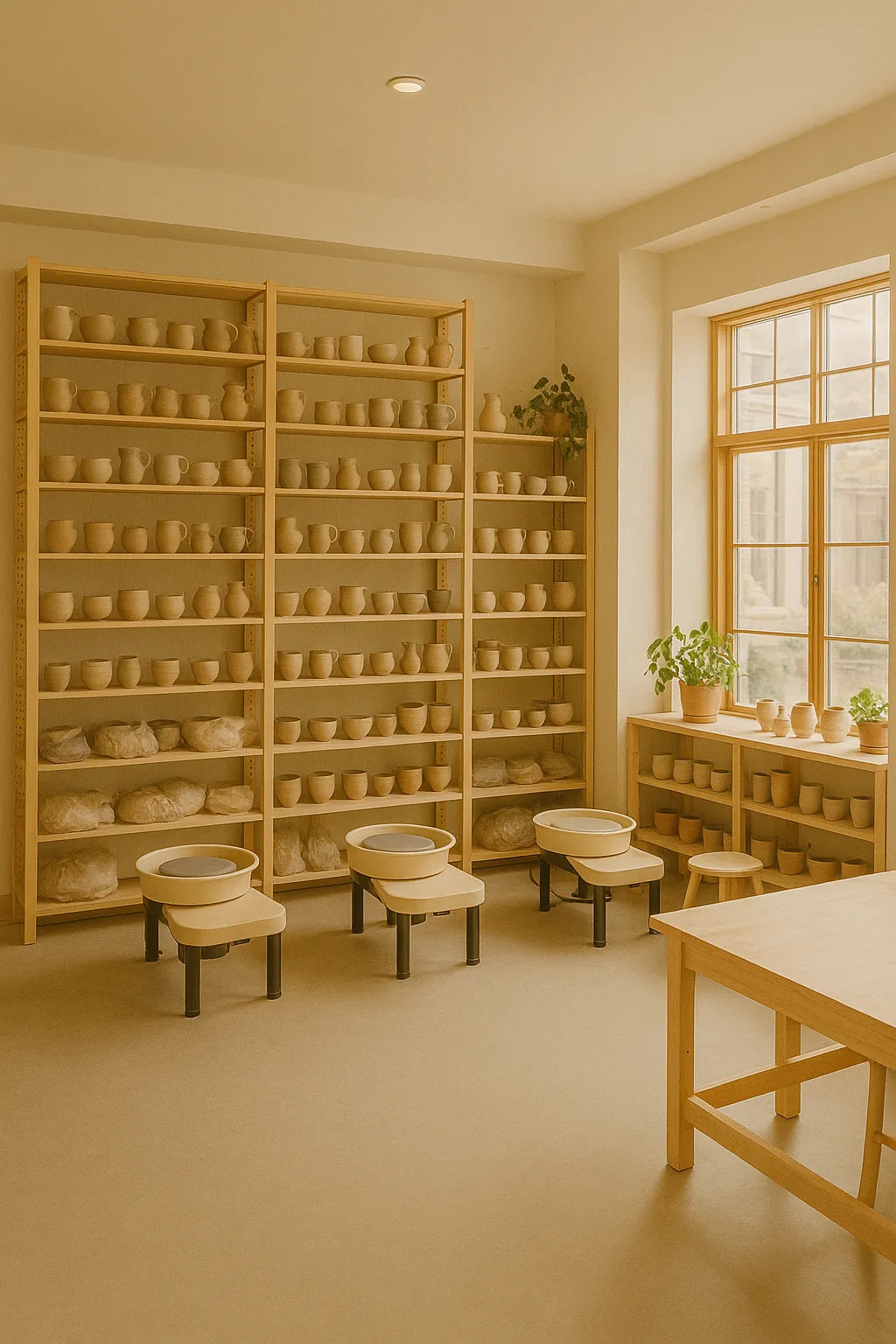 a person making a pot on a potter's wheel