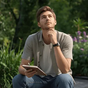 Close-up of a person writing in a journal outdoors, representing grounded, real-world growth in supervision.