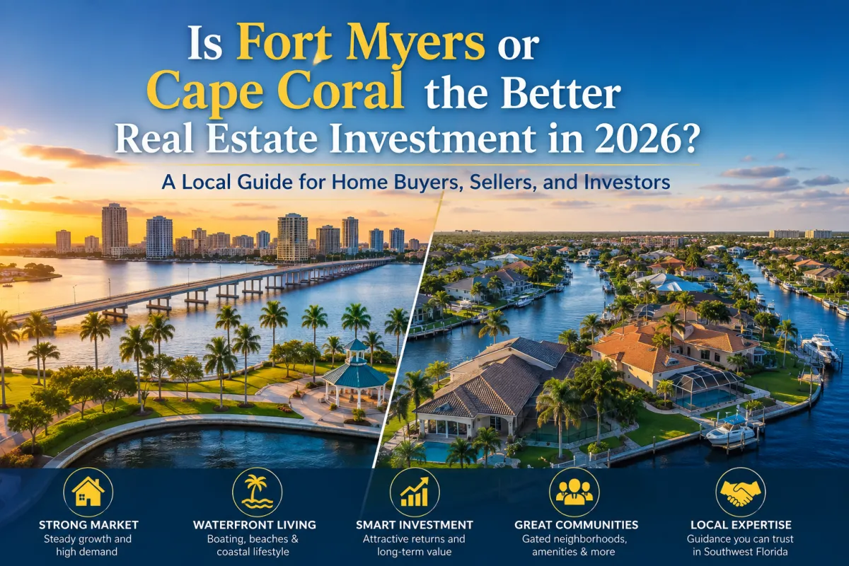 Waterfront homes in Fort Myers and Cape Coral FL highlighting smart real estate investment opportunities in 2026