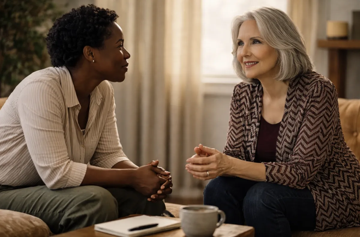 woman in black sweater holding white and black vr goggles