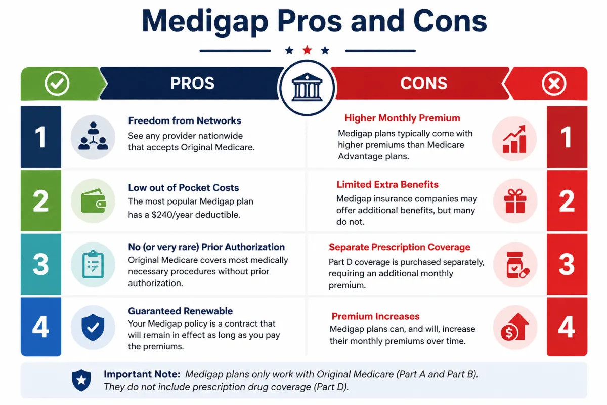 Medigap pros & cons chart