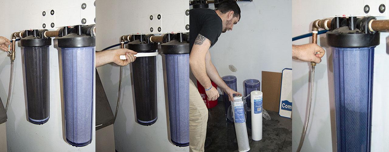 Water filter replacement and system maintenance service