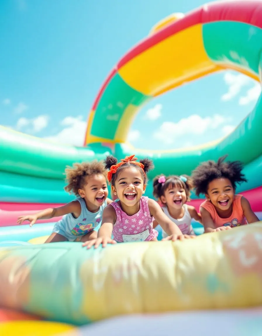 kids in bounce house, brinca