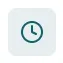 Rounded square icon with teal clock symbol.